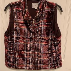 LOFT velvet cozy soft medium vest